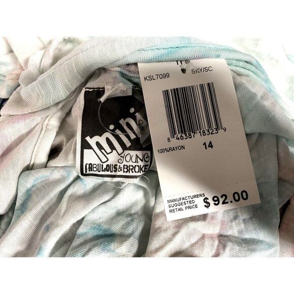 Mini Young Fabulous & Broke Girls Sz 14 Maxi Dress 100% Rayon Racer Back NEW - Picture 3 of 3